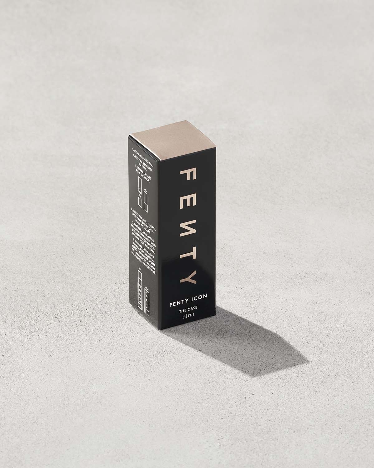 Fenty Icon The Case Semi-Matte Refillable Lipstick - Matte Black - Image 4